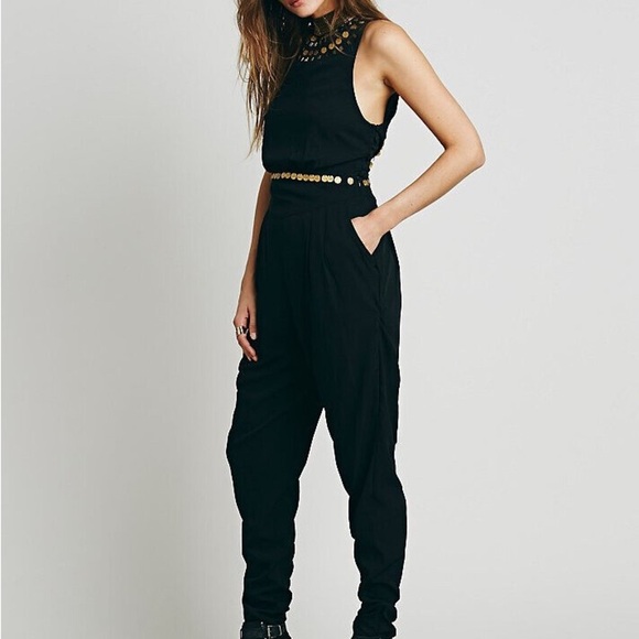 Free people Embellished Catsuit Jumpsuit Size 6 $198 NEW - Picture 2 of 8